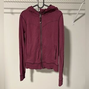 Lululemon Athletica Maroon Zip-Up Hoodie
